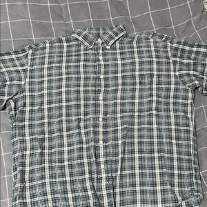 Polo Ralph Lauren Green and White Plaid Shirt